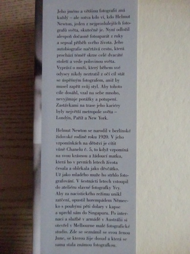 HELMUT NEWTON, VLASTNÍ ŽIVOTOPIS, **an