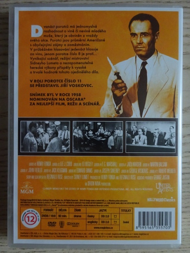 DVANÁCT ROZHNĚVANÝCH MUŽŮ, DVD FILM