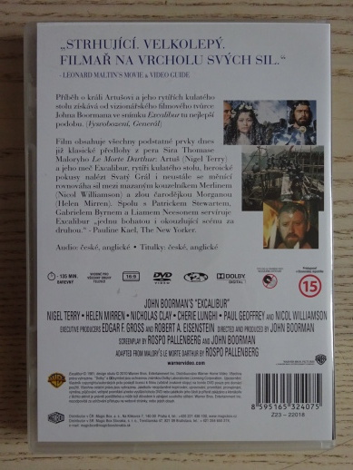 EXCALIBUR, DVD FILM