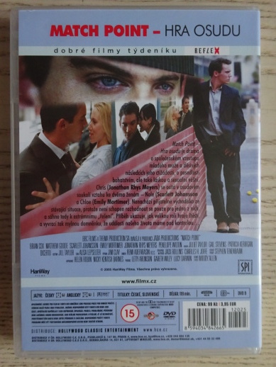 MATCH POINT - HRA OSUDU, DVD FILM