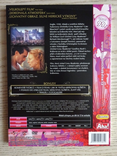 KRÁLOVNA ALŽBĚTA, DVD FILM