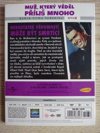 MUŽ, KTERÝ VĚDĚL PŘÍLIŠ MNOHO, DVD FILM
