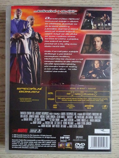 DAREDEVIL, DVD FILM