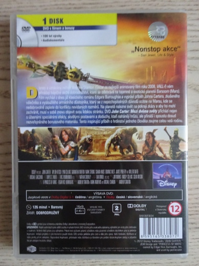 JOHN CARTER, MEZI DVĚMA SVĚTY, DVD FILM