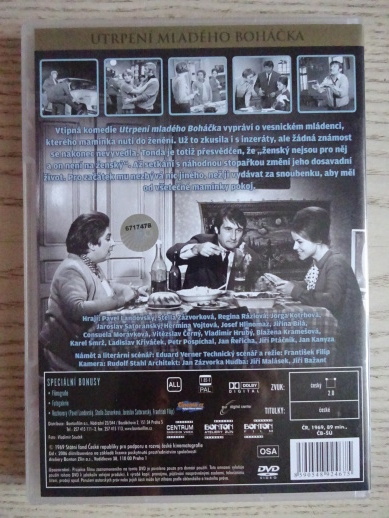 UTRPENÍ MLADÉHO BOHÁČKA, DVD FILM ČR