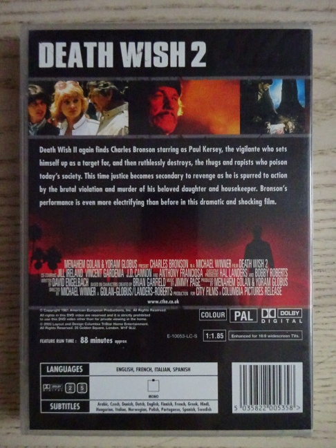 DEATH WISH 2, DVD FILM