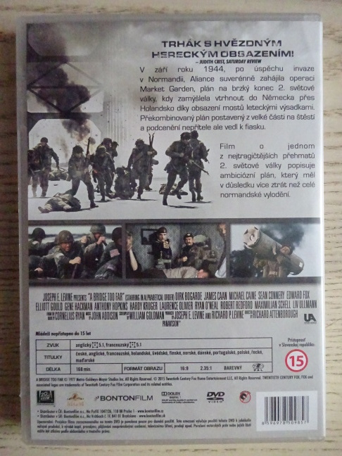 PŘÍLIŠ VZDÁLENÝ MOST, DVD FILM