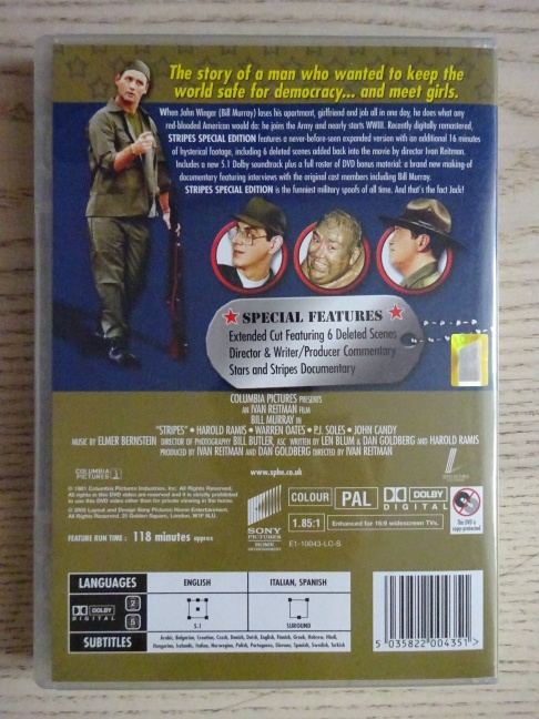STRIPES, DVD FILM