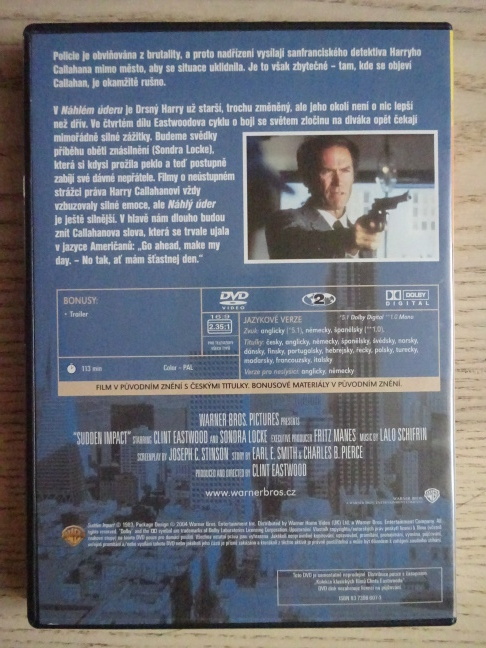 NÁHLÝ ÚDER, DVD FILM