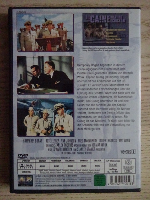 DIE CAINE WAR IHR SCHICKSAL, VZPOURA NA LODI CAINE, DVD FILM