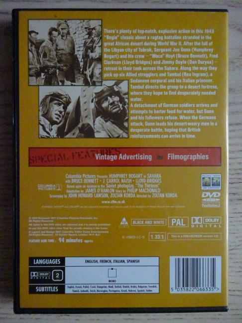 SAHARA, DVD FILM