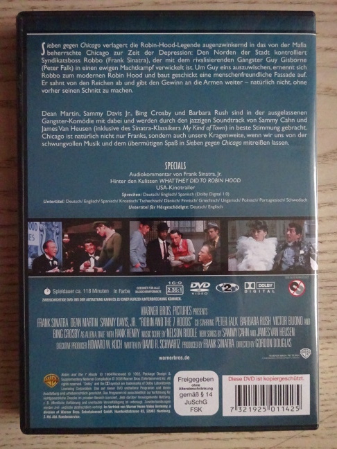 SIEBEN GEGEN CHICAGO, ROBIN A 7 MASKOVANÝCH, DVD FILM