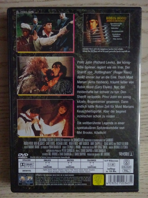 ROBIN HOOD, DVD FILM