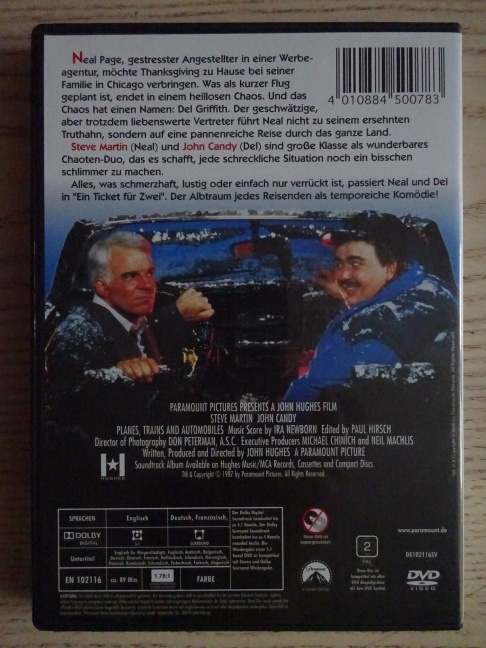 EIN TICKET FÜR ZWEI, LETADLA, VLAKY, AUTOMOBILY, DVD FILM