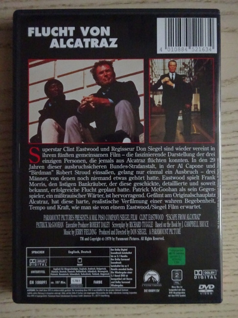 FLUCHT VON ALCATRAZ, ÚTĚK Z ALCATRAZU, DVD FILM