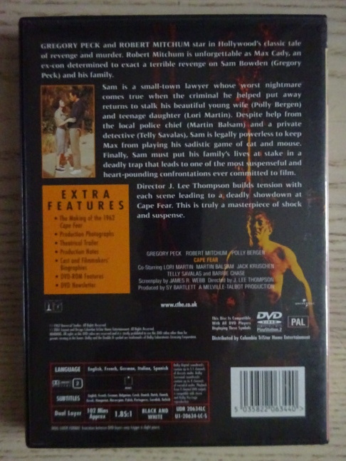 CAPE FEAR, DVD FILM