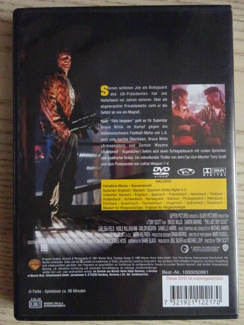 LAST BOYSCOUT, DVD FILM