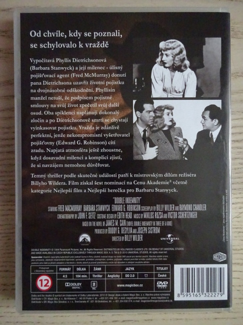 POJISTKA SMRTI, DVD FILM