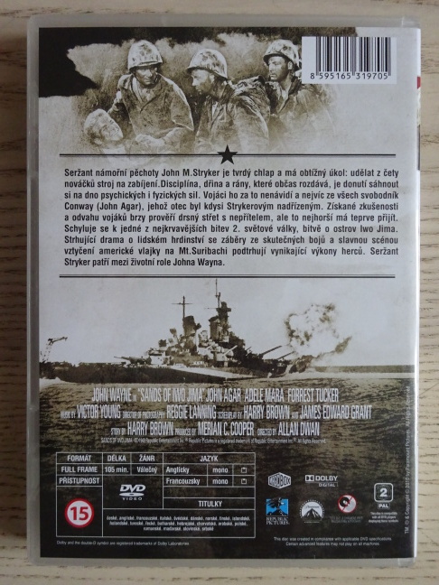 V PÍSKU OSTROVA IWO JIMA, DVD FILM