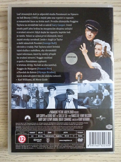 LOĎ ZTRACENÝCH DUŠÍ, DVD FILM