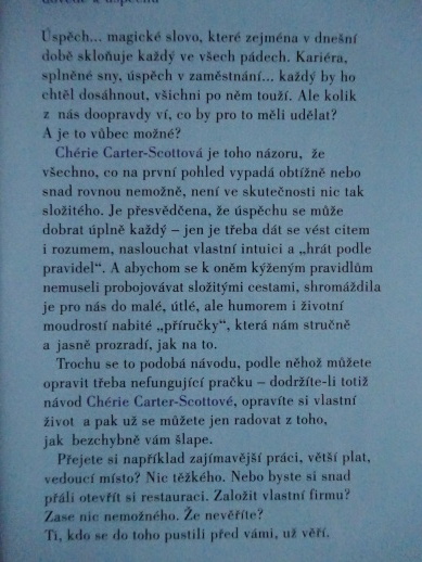 JE-LI ÚSPĚCH HRA, PAK MÁ TATO PRAVIDLA,10 PRAVIDEL, JEJICHŽ DODRŽOVÁNÍ VÁS STOPROCENTNĚ DOVEDE K ÚSPĚCHU, CHÉRIE CARTER-SCOTTOVÁ, **an