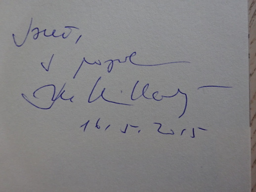 ZAKÁZANÁ OBLAST, JAN CIMICKÝ - AUTOGRAM, **an