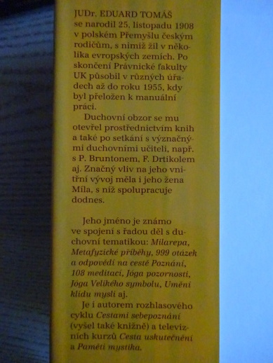 PAMĚTI MYSTIKA, EDUARD TOMÁŠ, **an