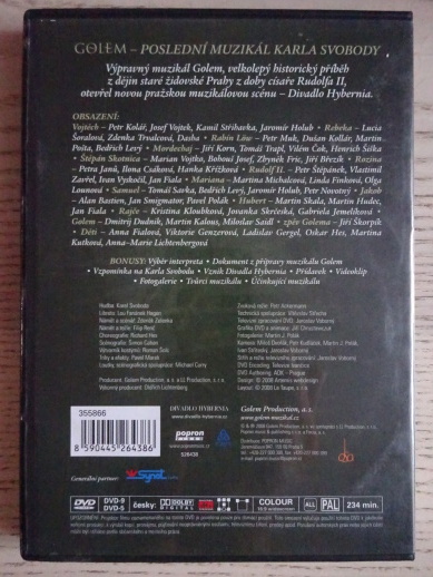 GOLEM, DVD MUZIKÁL