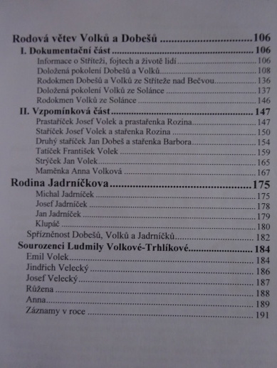 KRONIKA RODŮ TRHLÍKŮ, VOLKŮ A DOBEŠŮ, ZDENĚK TRHLÍK, **an