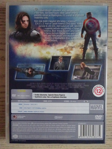 CAPTAIN AMERICA, KAPITÁN AMERIKA, NÁVRAT PRVNÍHO AVENGERA, DVD FILM MARVEL