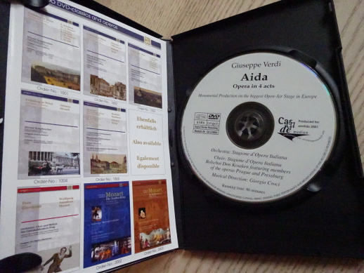 AIDA, GIUSEPPE VERDI, DVD HUDBA