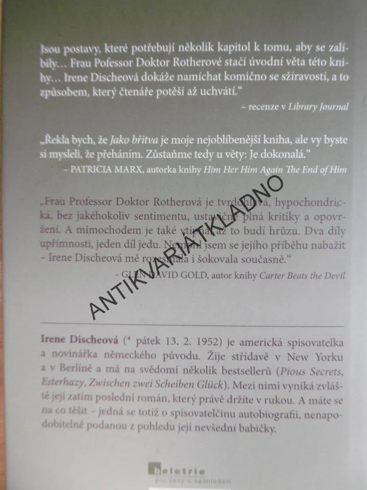 JAKO BŘITVA, IRENE DISCHEOVÁ, **an