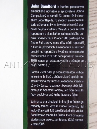 ZLATÁ OBĚŤ, JOHN SANDFORD, **an
