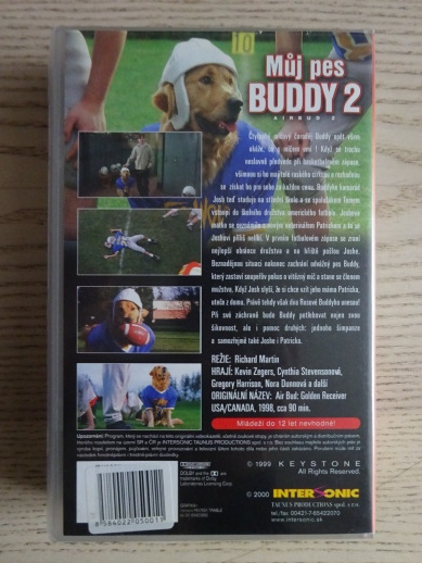 MŮJ PES BUDDY 2, VHS VIDEOKAZETA