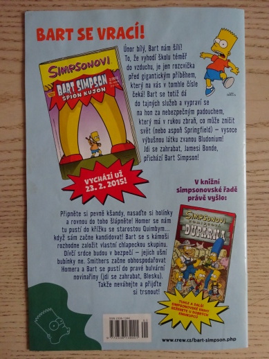SIMPSONOVI, BART SIMPSON, KOMIKS, 1/2015