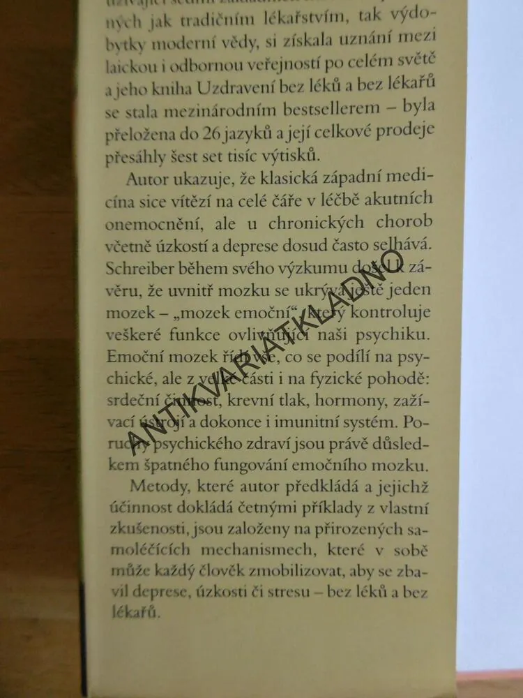 UZDRAVENÍ BEZ LÉKŮ A BEZ LÉKAŘŮ, SERVAN- SCHREIBER
