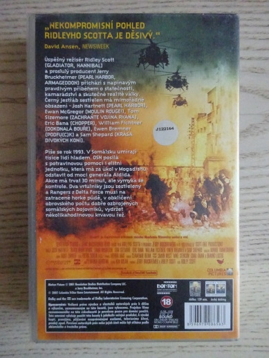ČERNÝ JESTŘÁB SESTŘELEN, VHS