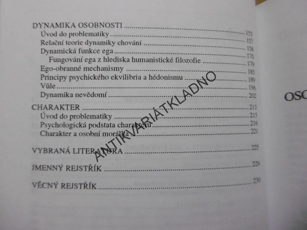 ZÁKLADY PSYCHOLOGIE OSOBNOSTI, NAKONEČNÝ