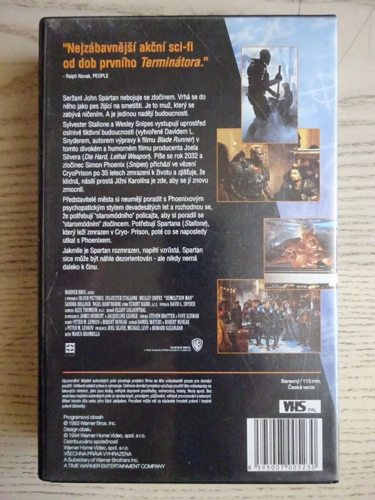 DEMOLITION MAN, VHS VIDEOKAZETA