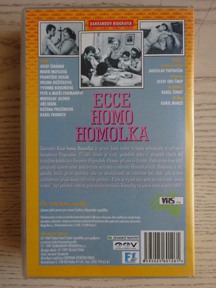 ECCE HOMO HOMOLKA, VHS VIDEOKAZETA