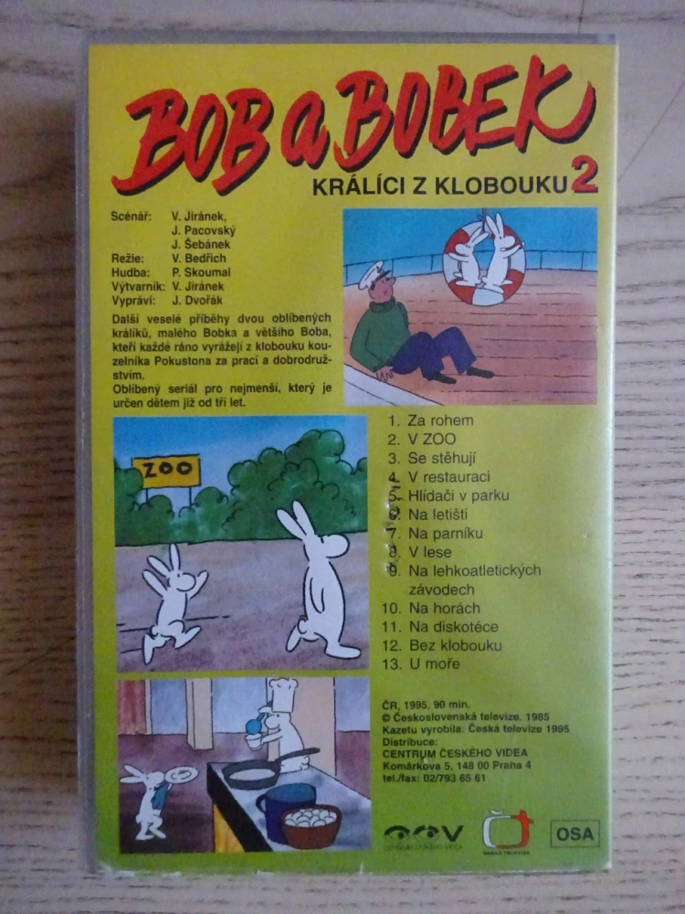BOB A BOBEK, KRÁLÍCI Z KLOBOUKU 2, VHS VIDEOKAZETA