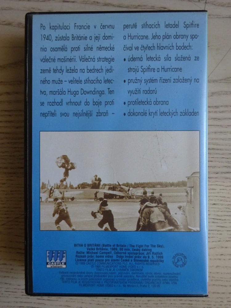 BITVA O BRITÁNII, BOJ V OBLACÍCH, VHS VIDEOKAZETA