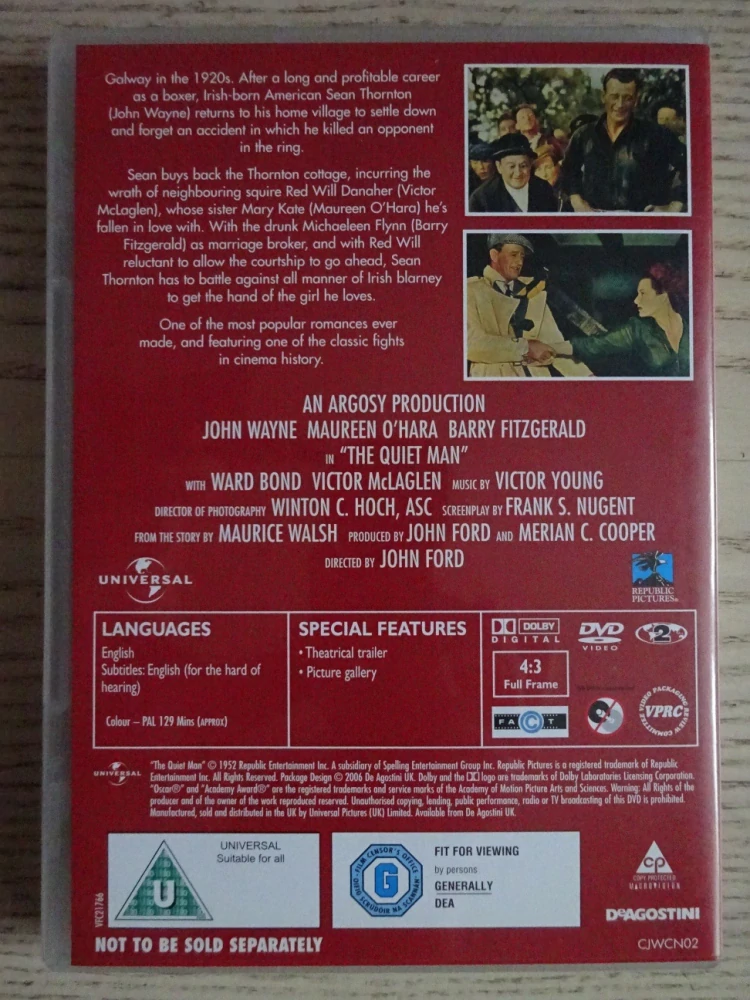 THE QUIET MAN, DVD FILM