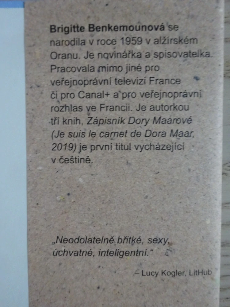 ZÁPISNÍK DORY MAAROVÉ, BRIGITTE BENKEMOUNOVÁ, **an