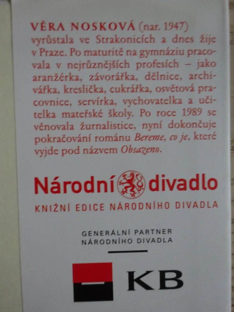 BEREME, CO JE, VĚRA NOSKOVÁ, **an