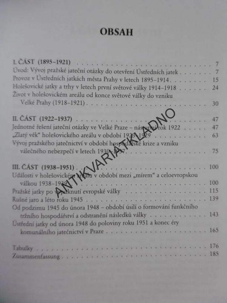 ÚSTŘEDNÍ JATKY MĚSTA PRAHY V HOLEŠOVICÍCH 1895-1951,MOUTVIC, P-A