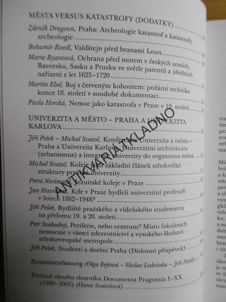 DOCUMENTA PRAGENSIA XX, P-A