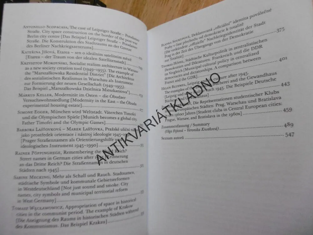 DOCUMENTA PRAGENSIA XXX, EVROPSKÁ VELKOMĚSTA MEZI KONCEM VÁLKY SVĚTOVÉ A ST, P-A