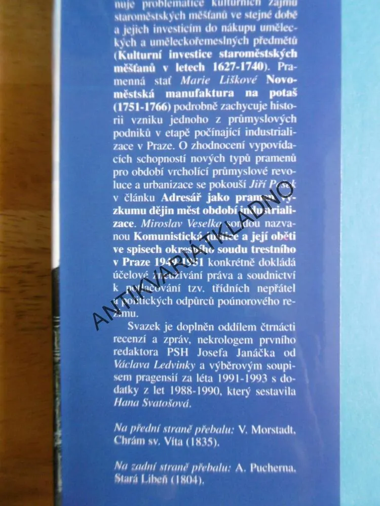 PRAŽSKÝ SBORNÍK HISTORICKÝ XXVII, 1994, P-A
