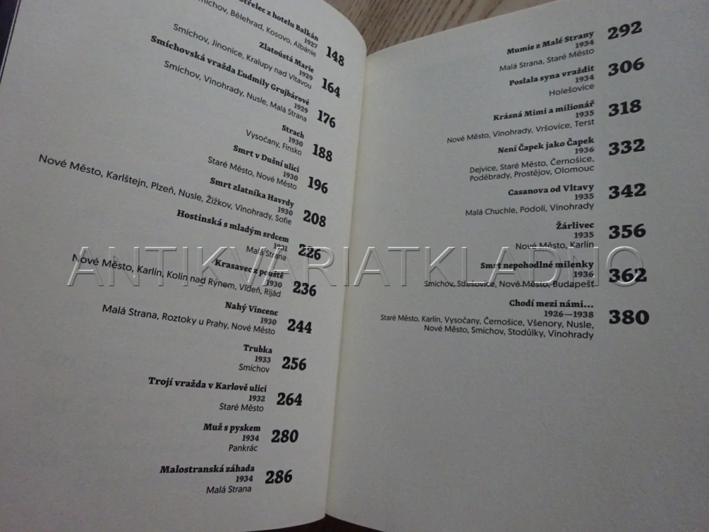 PRAŽSKÉ MORDY, SKUTEČNÉ KRIMINÁLNÍ PŘÍPADY Z LET PRVNÍ REPUBLIKY (1918-1938), **an